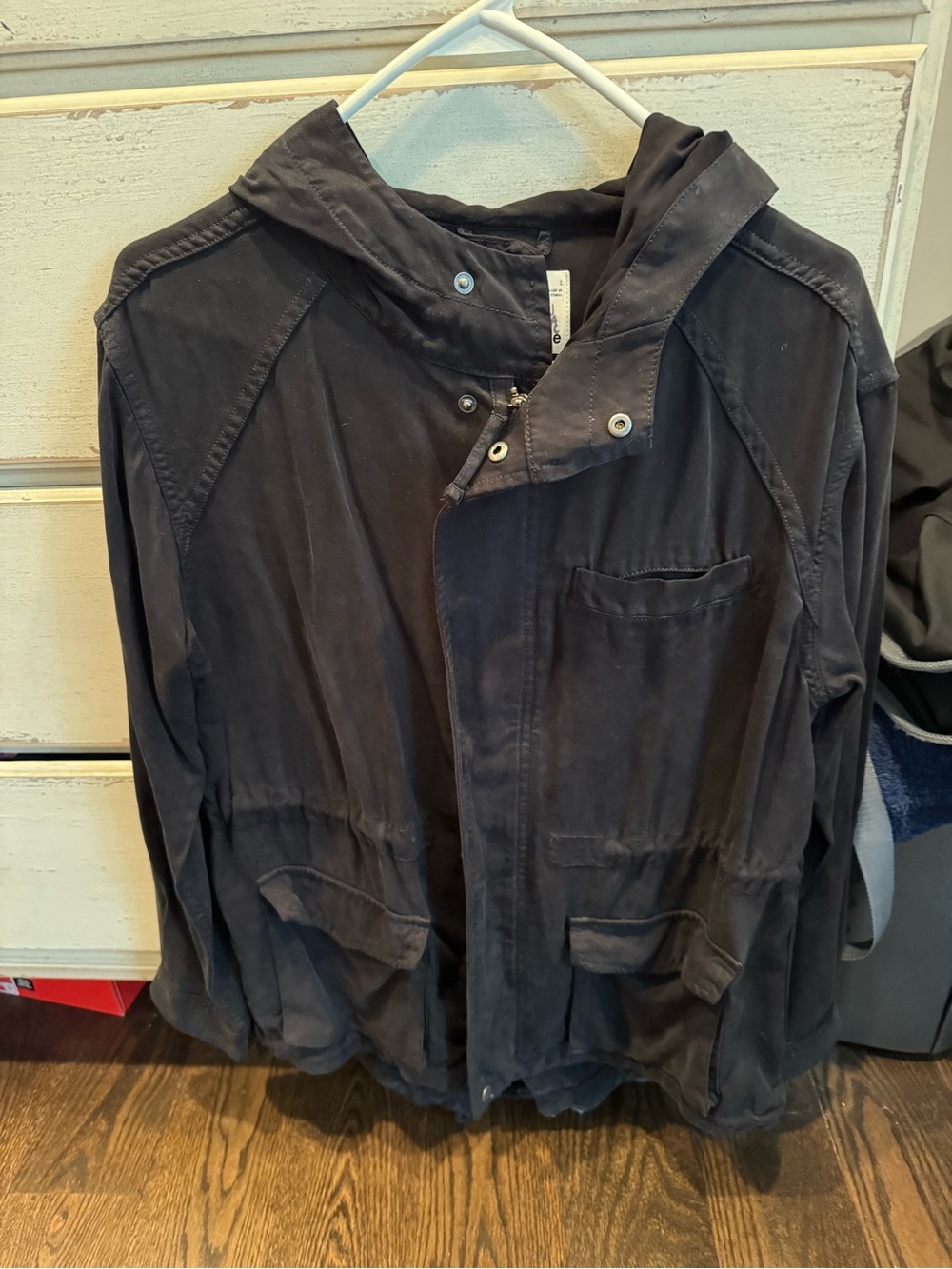 Aritzia Wilfred Hooded Utility Jacket - Black